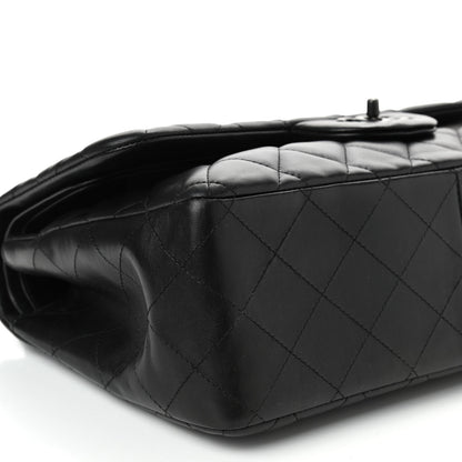 Chanel Lambskin Quilted Jumbo Double Flap So Black 9 of 16