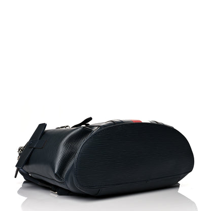 Louis Vuitton Epi Christopher Backpack Navy Stripes 5 of 12
