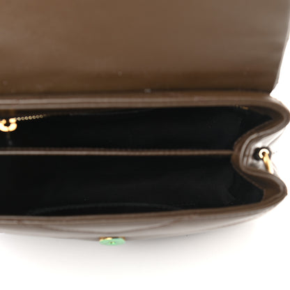 Saint Laurent Calfskin Y Quilted Monogram Toy Loulou Crossbody Bag Earth 4 of 7