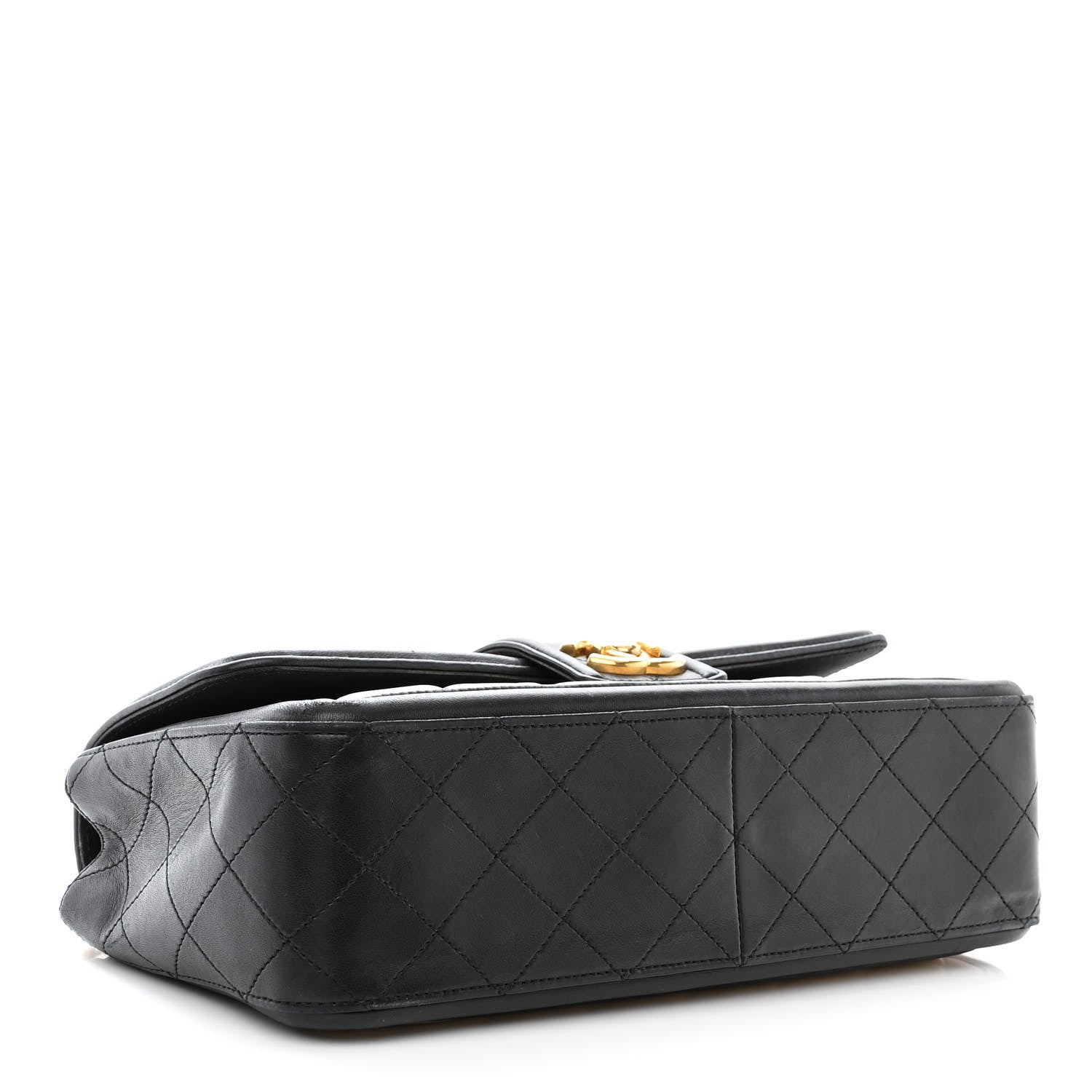 Chanel Lambskin Quilted Large Elegant CC Flap Beige Black 4 of 16