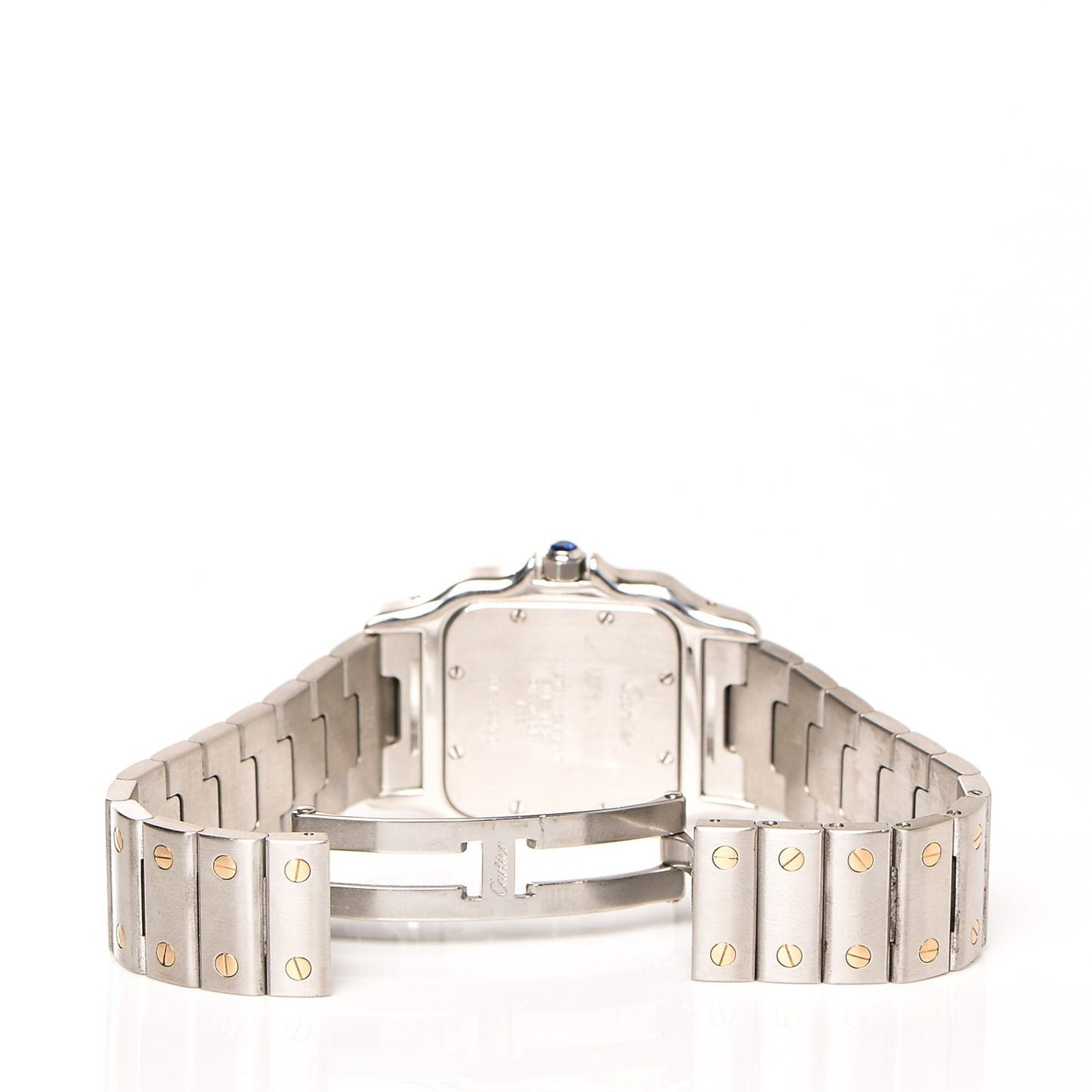 Stainless Steel 18K Yellow Gold 29mm Santos De Galbee Quartz Watch