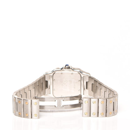 Cartier Stainless Steel 18K Yellow Gold 29mm Santos De Galbee Quartz Watch 6 of 10