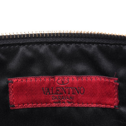 Valentino Garavani Vitello Large Rockstud Zip Pouch Black 6 of 9
