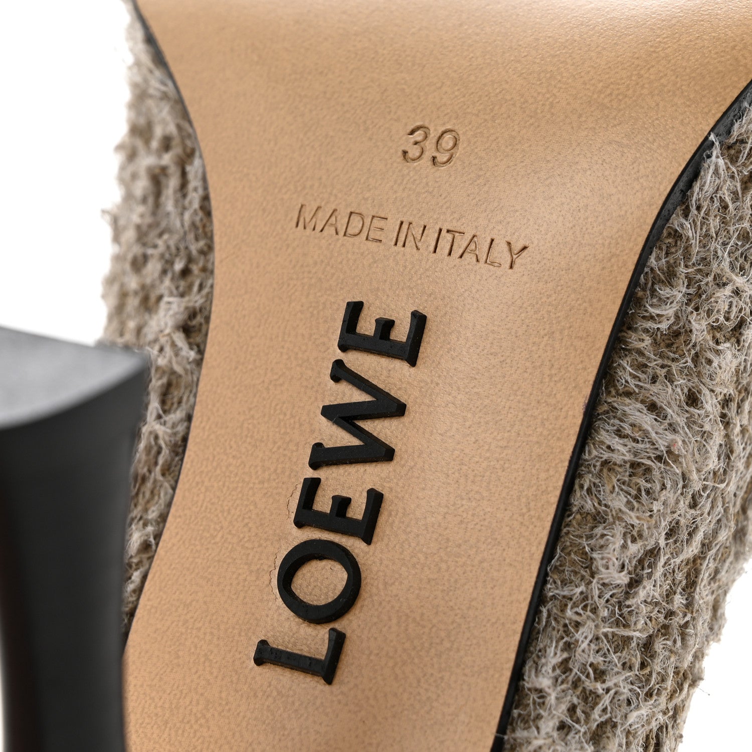 Loewe Brushed Suede Comic 90mm Pumps 39 Khaki Green 7 of 9