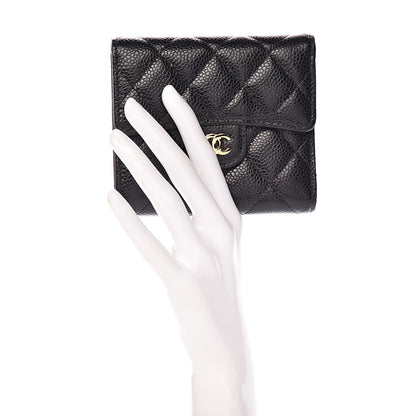 Chanel Caviar Quilted Compact Flap Wallet Black 2 of 10