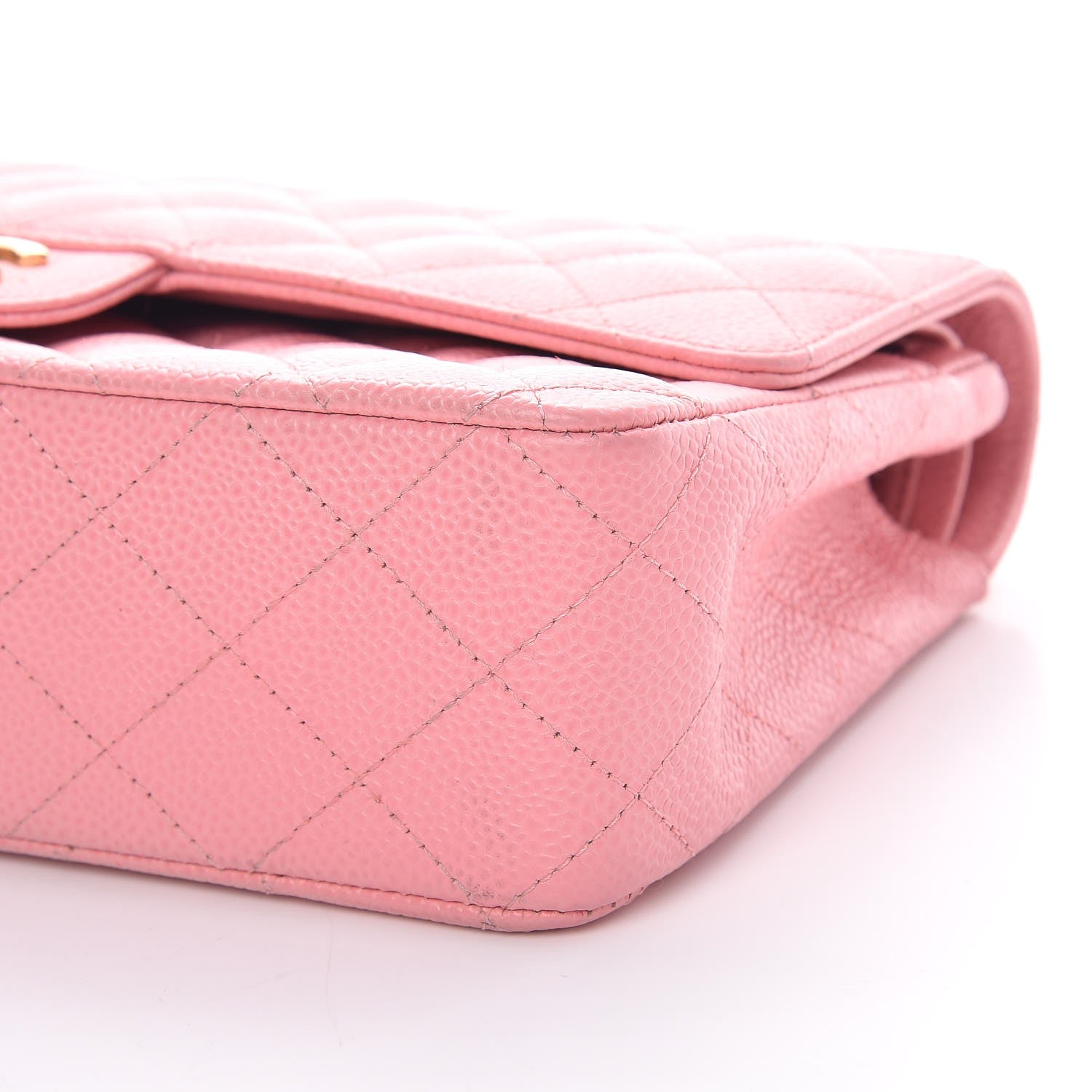 Chanel Caviar Quilted Medium Double Flap Pink 9 of 10