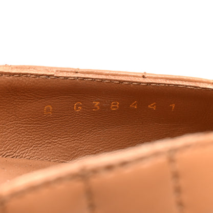 Chanel Patent Lambskin Quilted Cap Toe Ballerina Flats 40 Light Brown Black 8 of 9