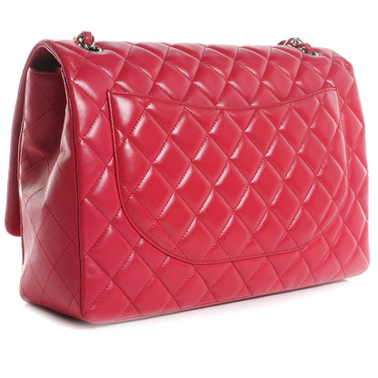 Chanel Lambskin Quilted Maxi Single Flap Fuchsia 3 of 8