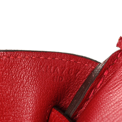 Hermes Taurillon Clemence Birkin 30 Rouge Casaque 7 of 12