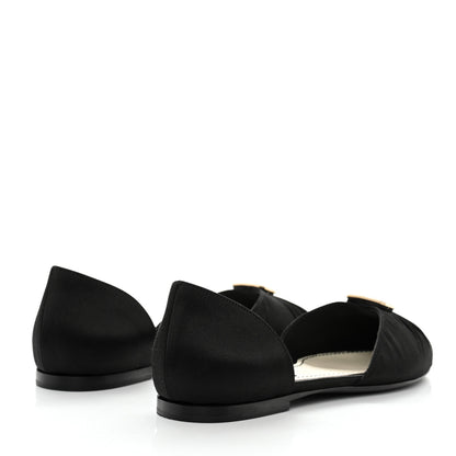 Chanel Satin Diamante CC Flats 37 Black 4 of 8