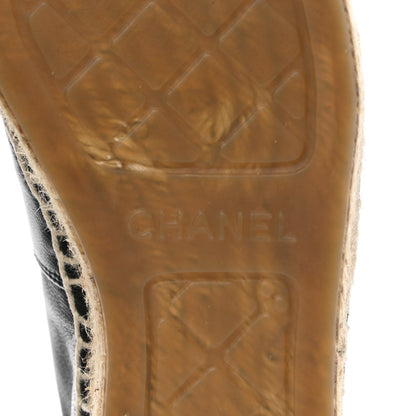 Chanel Lambskin CC Espadrilles 35 Black 8 of 11