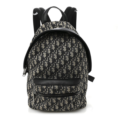 Christian Dior Oblique Calfskin Rider Kid's Backpack Beige Black 1 of 10