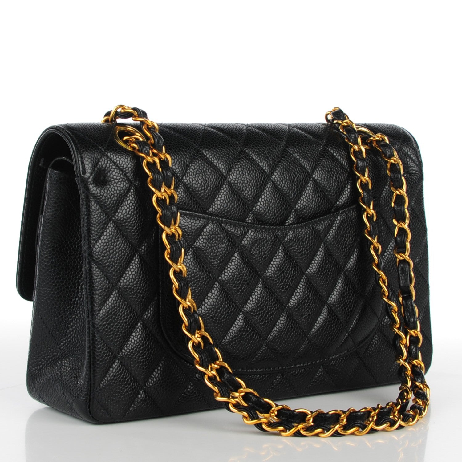 Chanel Caviar Quilted Medium Double Flap Black 3 of 9