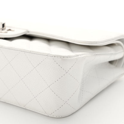 Chanel Caviar Quilted Medium Double Flap White 10 of 10