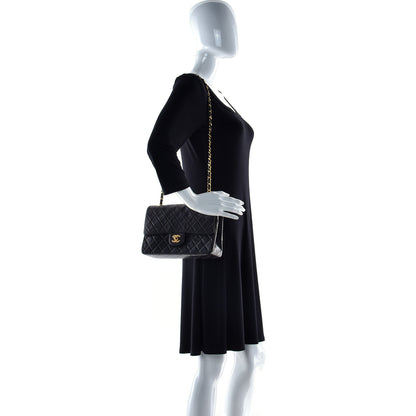 Chanel Lambskin Quilted Medium Double Flap Black 5 of 17