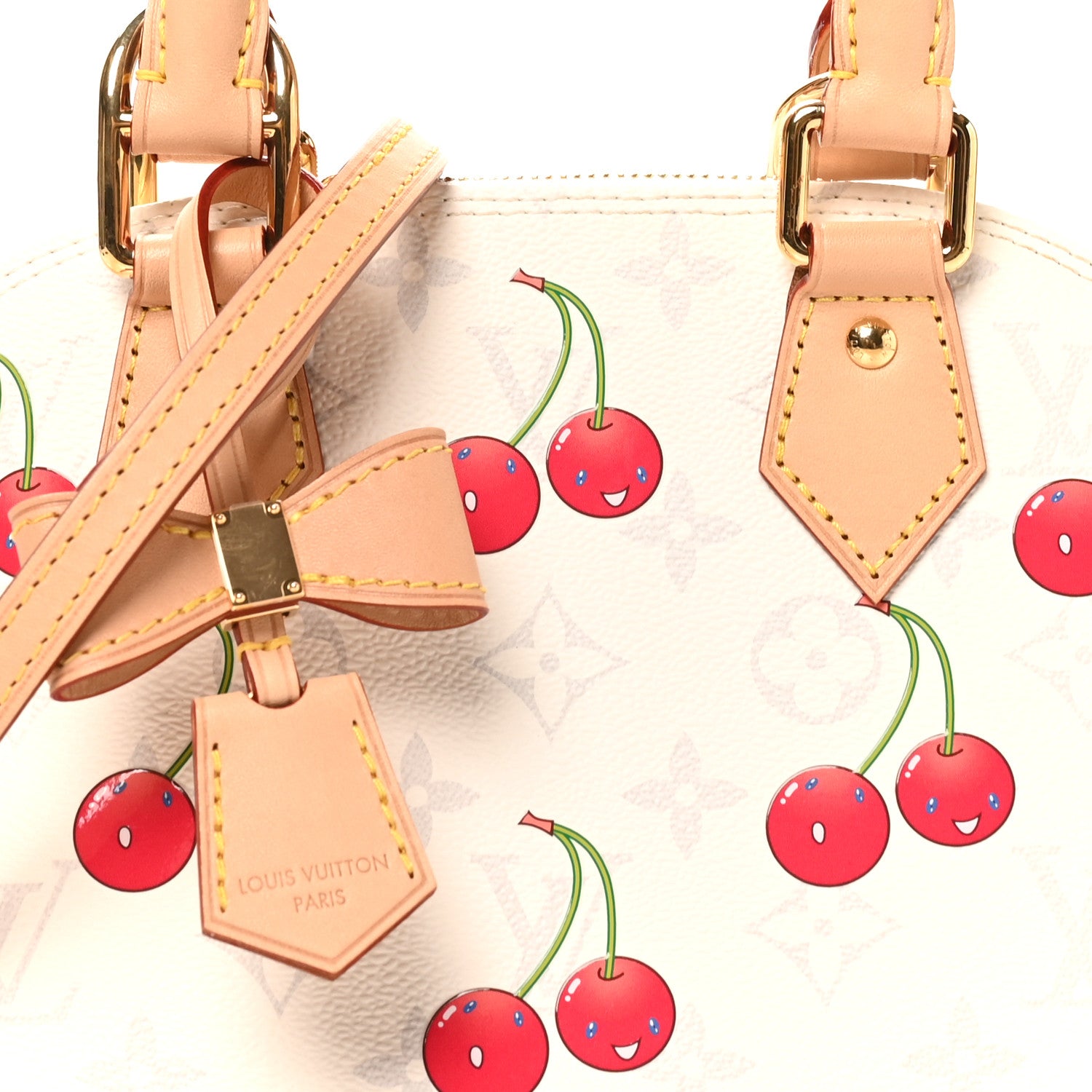 Louis Vuitton LV X TM Monogram Cerises Alma BB White 7 of 9