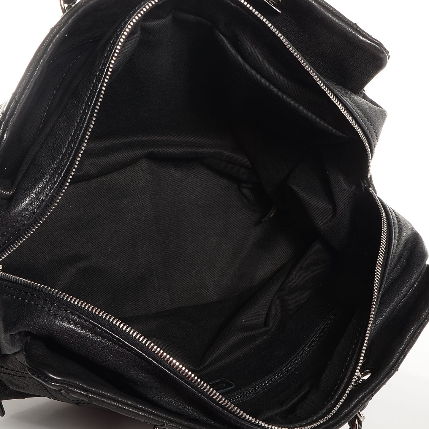 Calfskin Large Diamond Stitch Tote Black