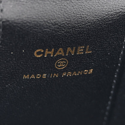 Chanel Lambskin Quilted Enamel Coco Casino Mini Vanity Case With Chain Black 7 of 11