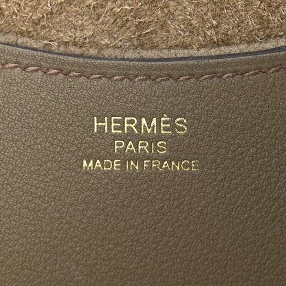 Hermes Taurillon Clemence Swift In-The-Loop 18 Bag Beige Marfa 6 of 11