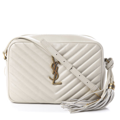 Saint Laurent Calfskin Matelasse Monogram Lou Camera Bag Crema Soft 1 of 8