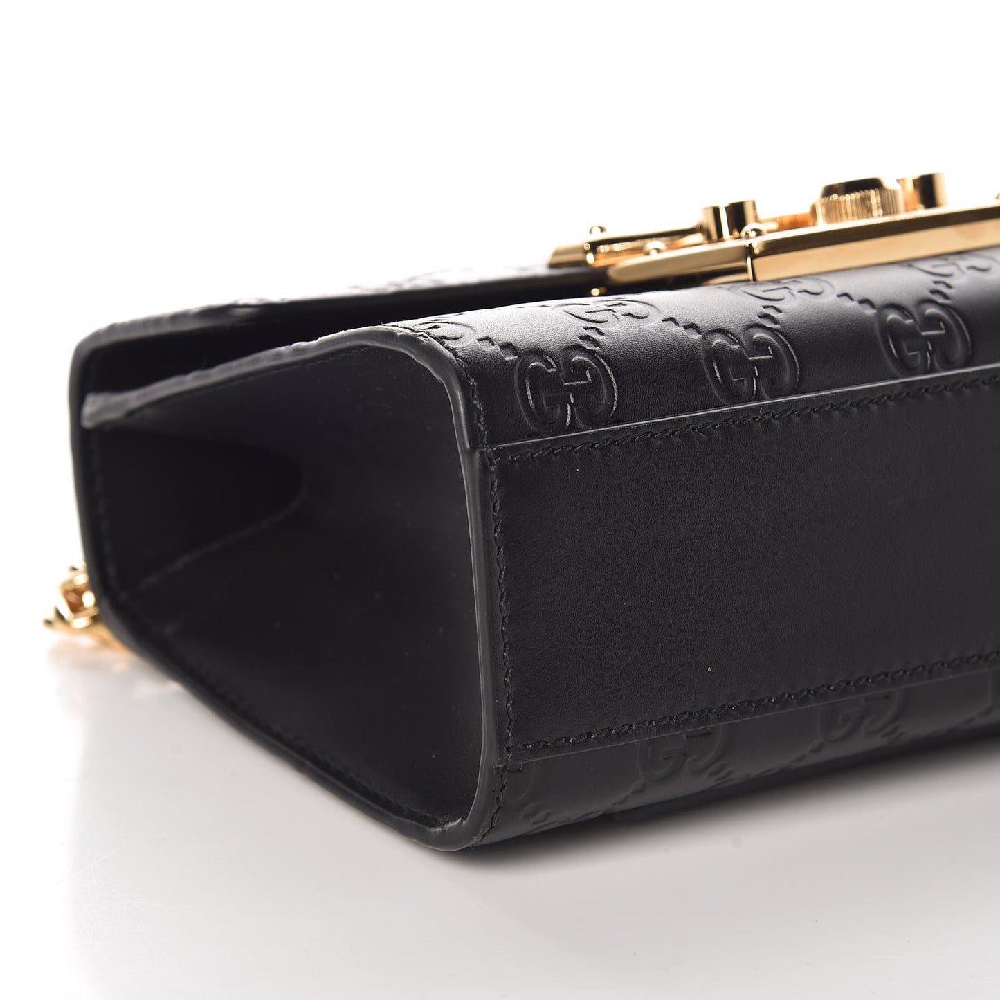 Guccissima Small Padlock Shoulder Bag Black