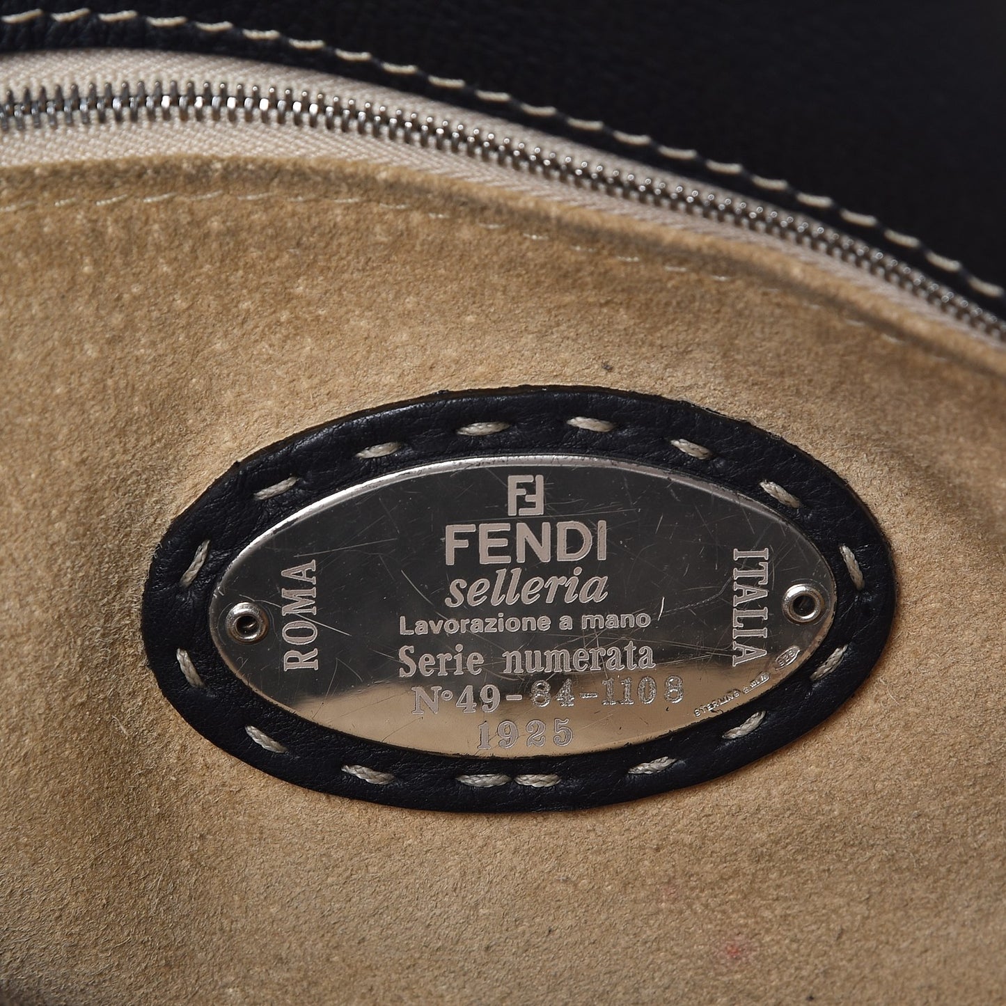 Calfskin Romano Selleria Roll Tote Black