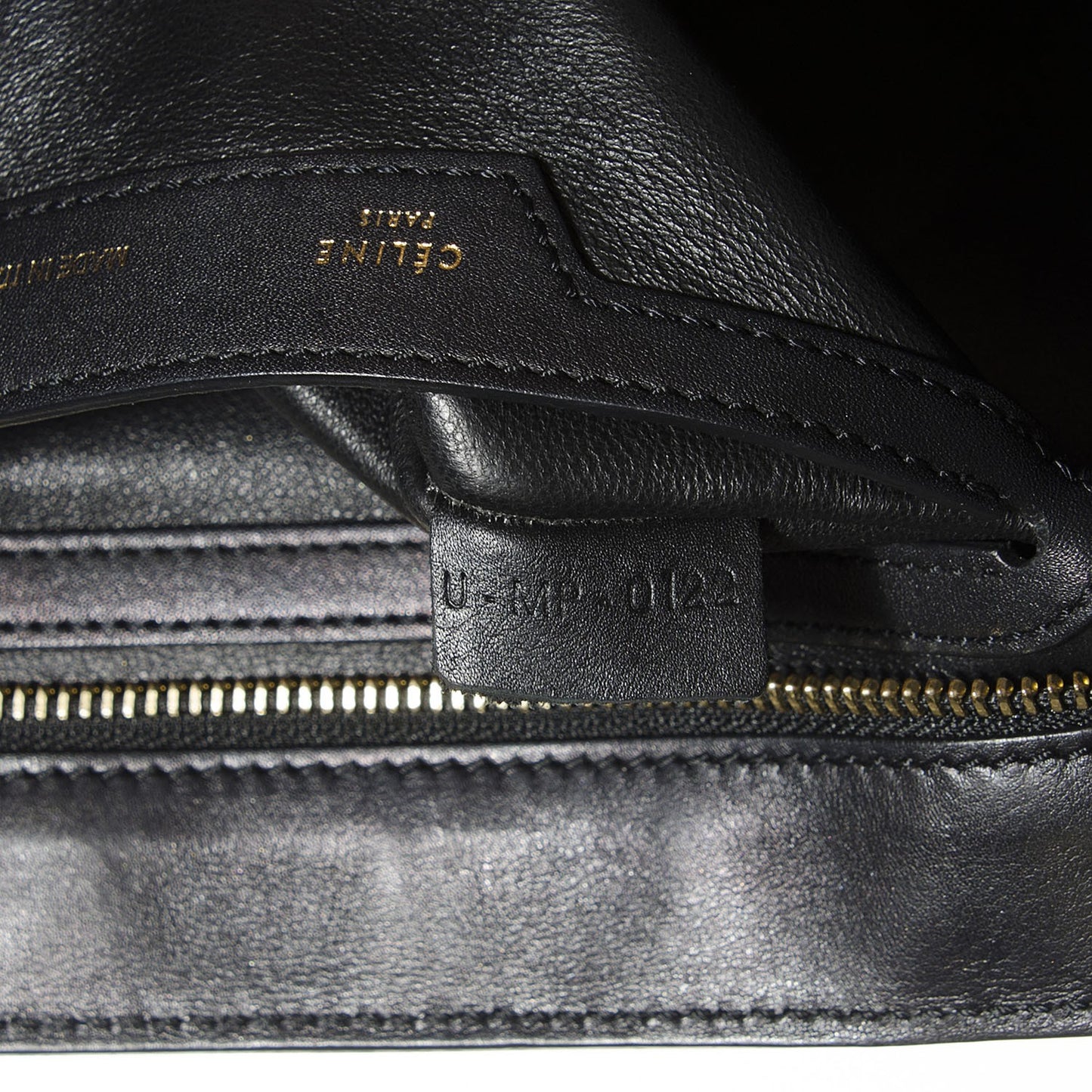 Crocodile Embossed Medium Trapeze Black