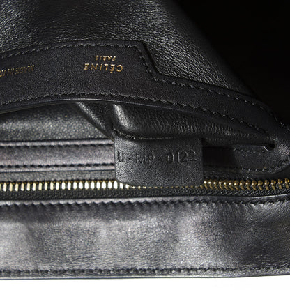 Celine Crocodile Embossed Medium Trapeze Black 7 of 9