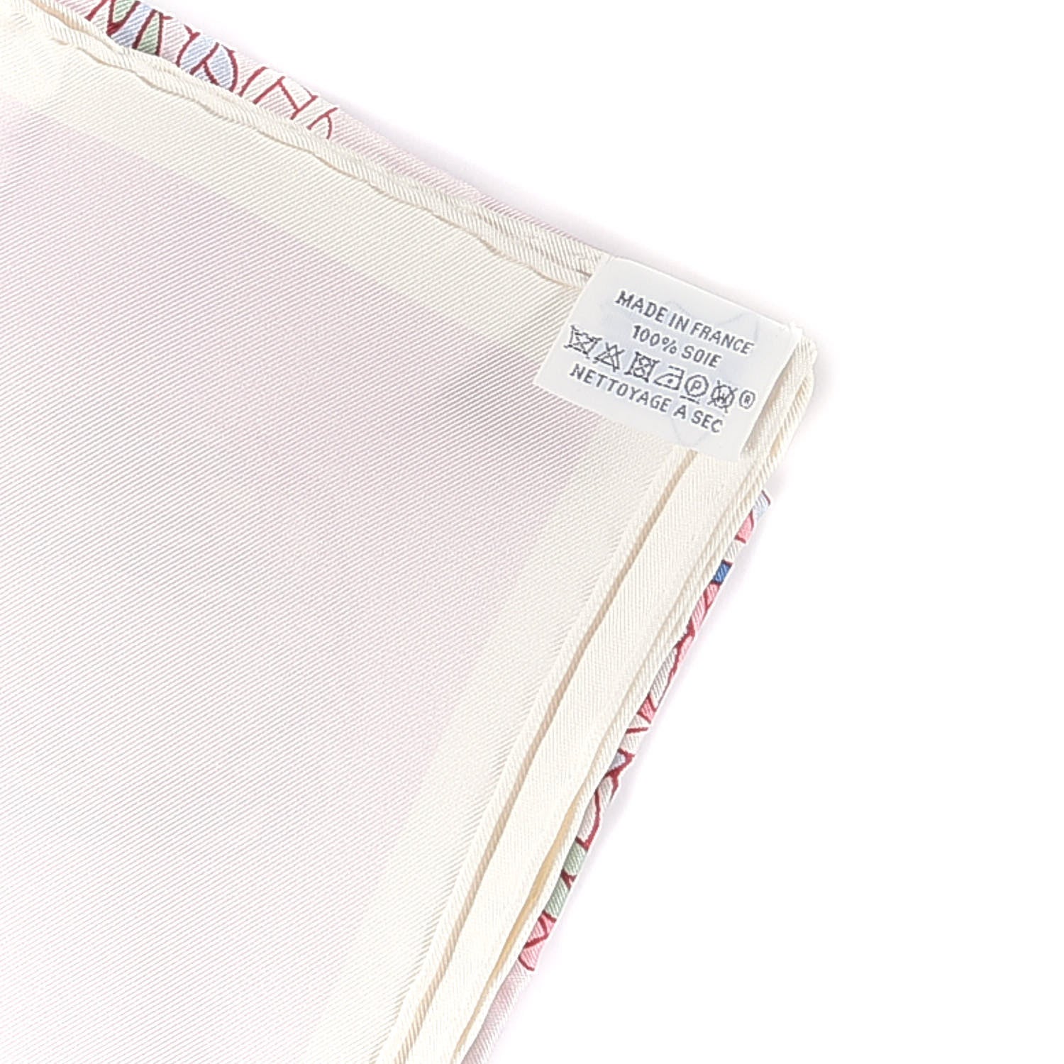 Hermes Silk Le Timbalier Scarf 90 Rose Pale Vert Amande 3 of 3
