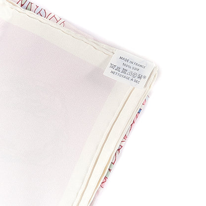 Hermes Silk Le Timbalier Scarf 90 Rose Pale Vert Amande 3 of 3