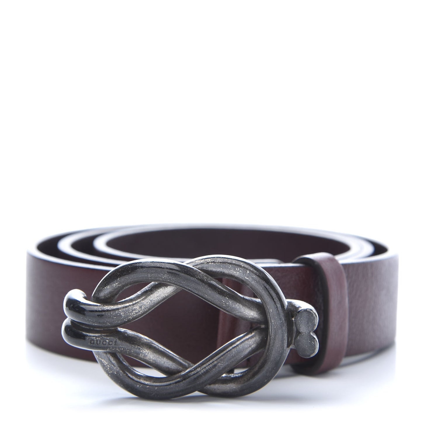 Calfskin Knotted-Buckle Belt 90 36 Brown
