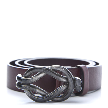 Gucci Calfskin Knotted-Buckle Belt 90 36 Brown 1 of 5