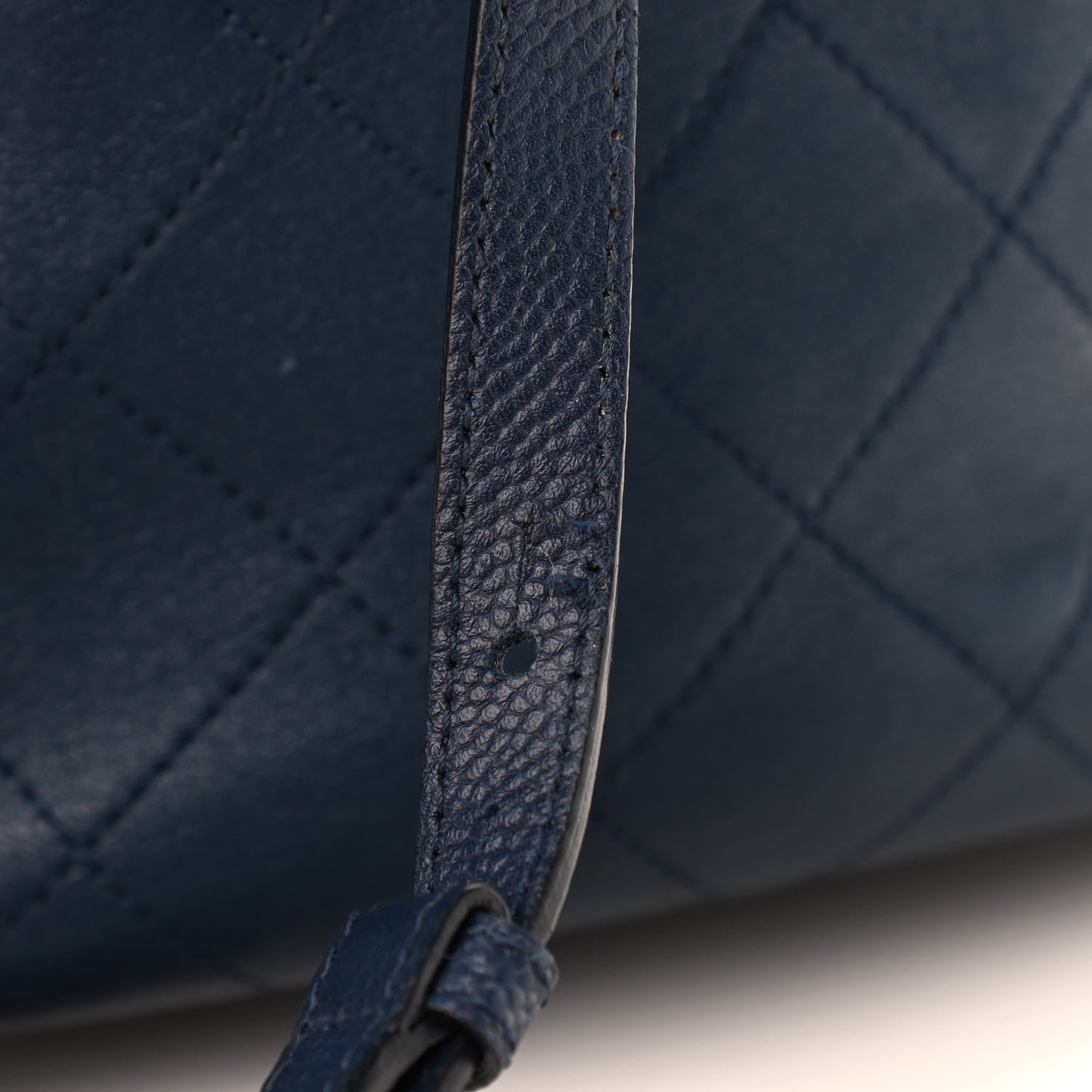 Chanel Sheepskin Caviar Quilted Daily Round Backpack Blue 8 of 10