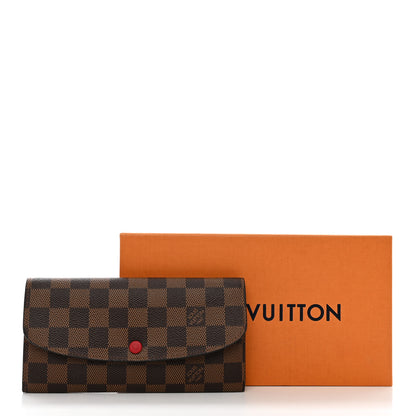 Louis Vuitton Damier Ebene Emilie Wallet Red 12 of 12