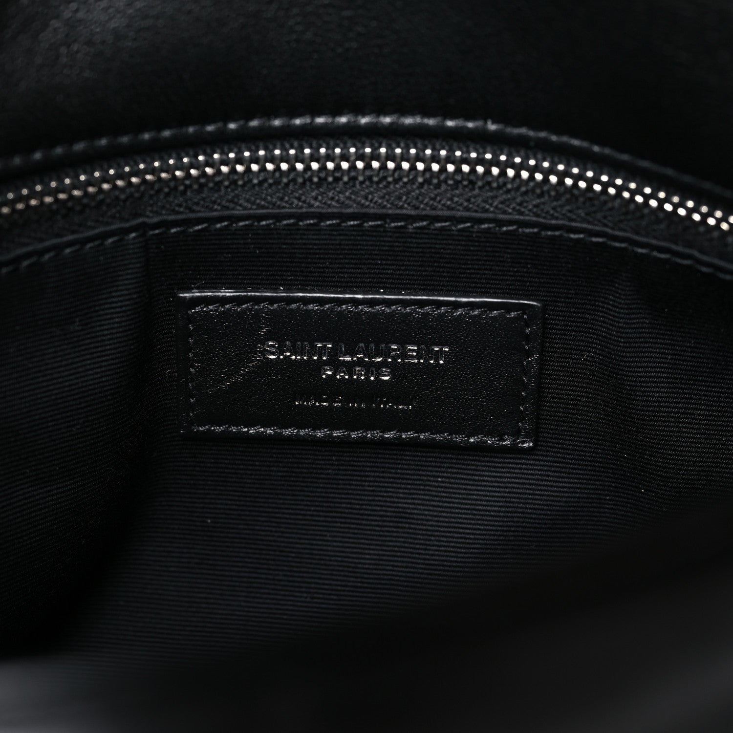 Saint Laurent Lambskin Quilted Small Loulou Puffer Monogram Chain Satchel Black 6 of 11