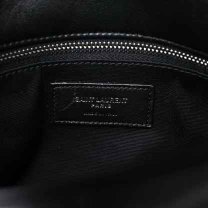 Saint Laurent Lambskin Quilted Small Loulou Puffer Monogram Chain Satchel Black 6 of 11