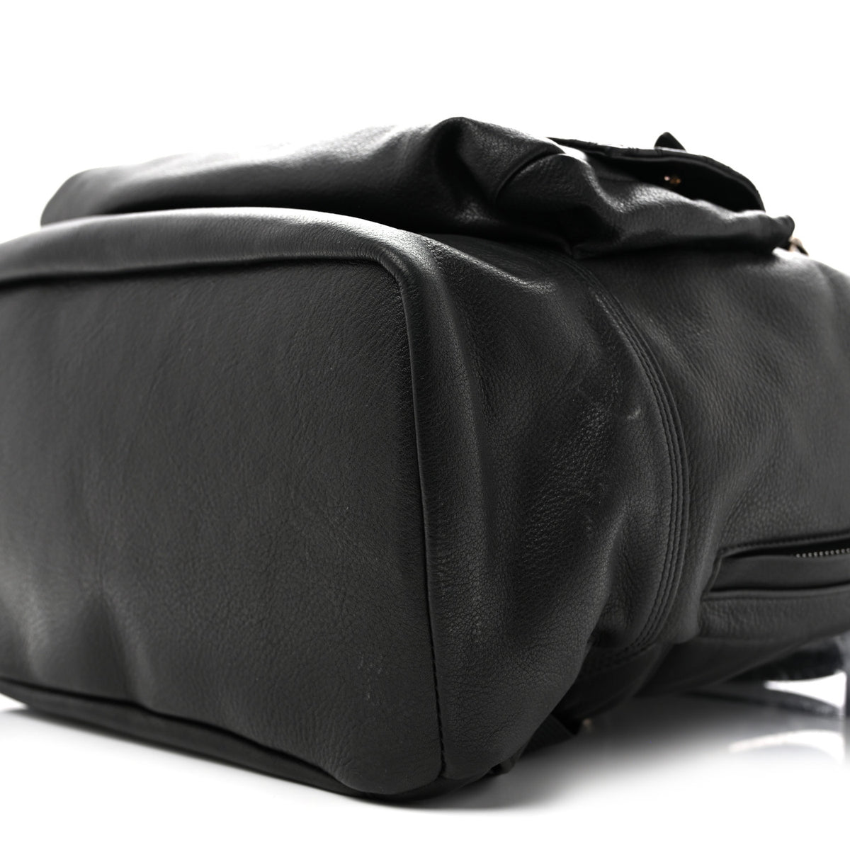Calfskin Cross Patch Moto Backpack Black