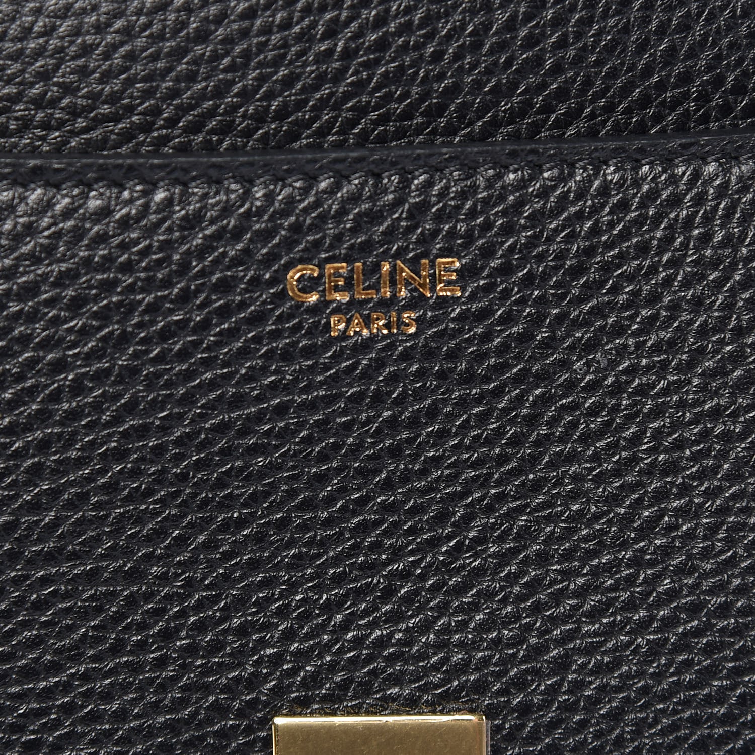Celine Grained Calfskin Small 16 Top Handle Bag Black 6 of 12
