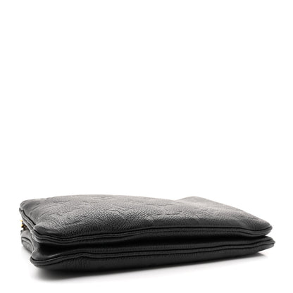Louis Vuitton Empreinte Double Zip Pochette Black 4 of 11