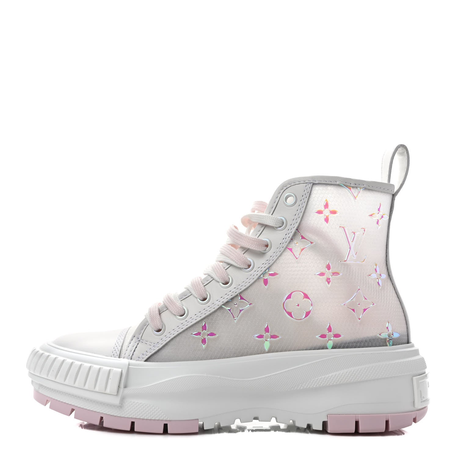 Louis Vuitton Iridescent Technical Mesh Monogram LV Squad Sneaker Boots 36 Rose Clair 1 of 7