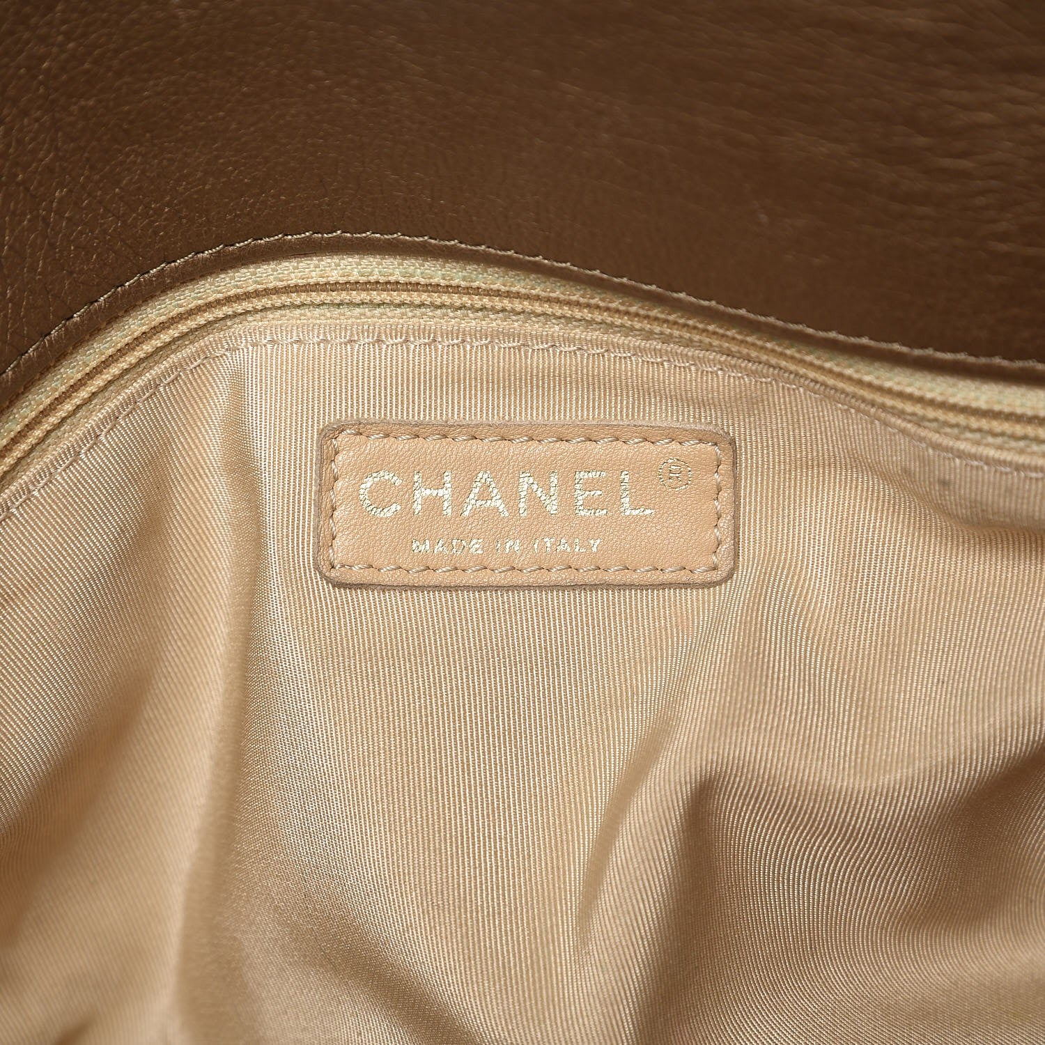 Chanel Calfskin Quilted Large CC Crown Tote Gold 6 of 17