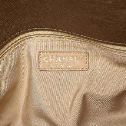 Chanel Calfskin Quilted Large CC Crown Tote Gold 6 of 17