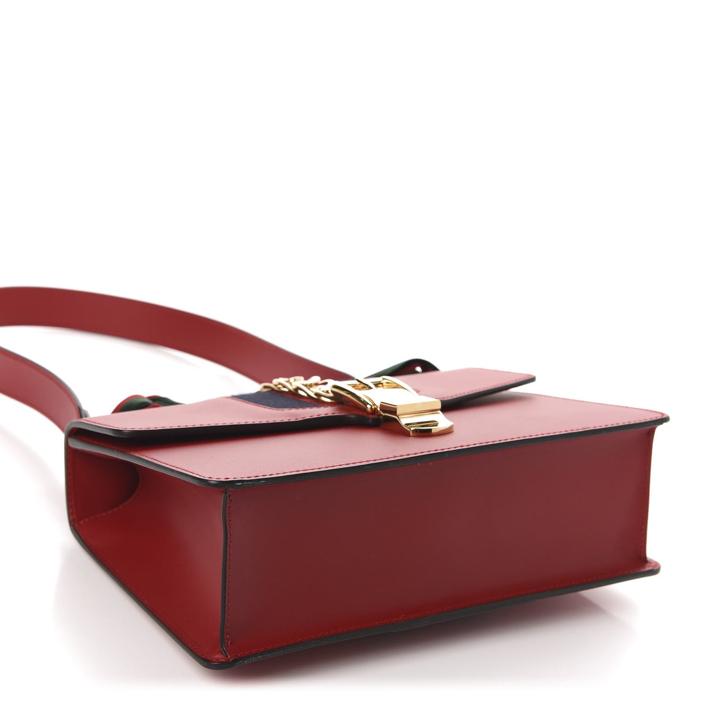 Calfskin Small Sylvie Shoulder Bag Hibiscus Red