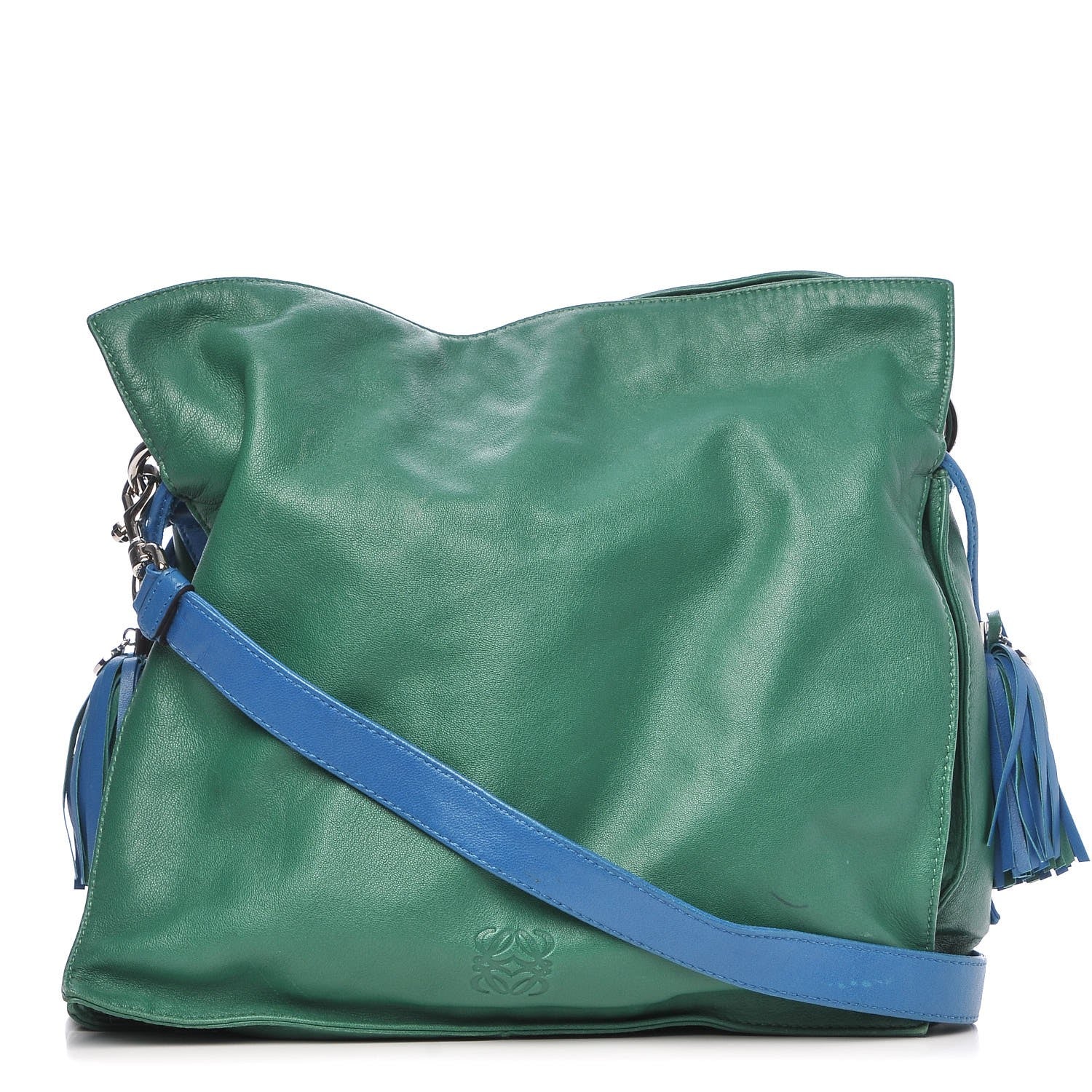 Loewe Calfskin Flamenco Shoulder Bag Green 1 of 14