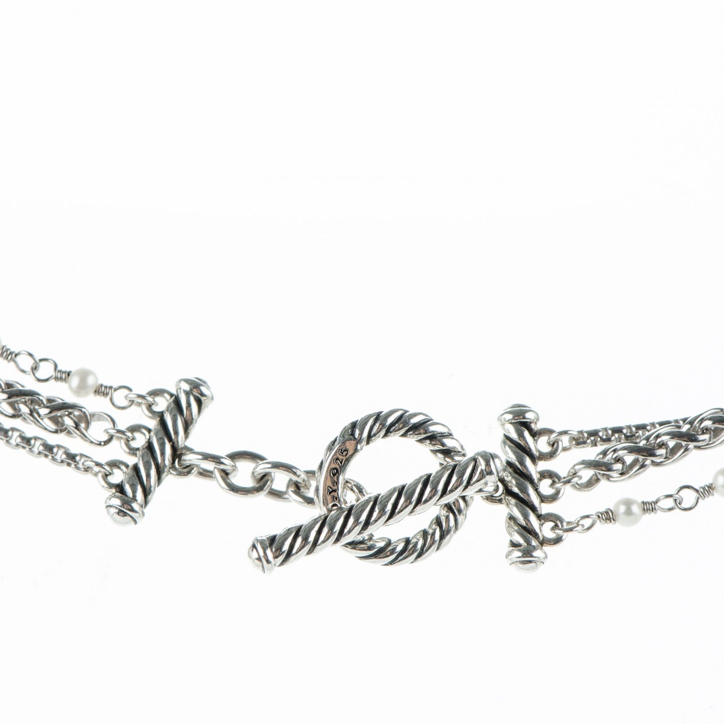 Sterling Silver Pearl 10mm Starburst Chain Necklace