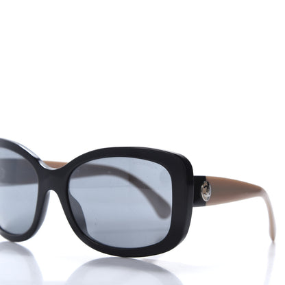 Chanel Acetate CC Sunglasses 5322 Black Beige 5 of 7