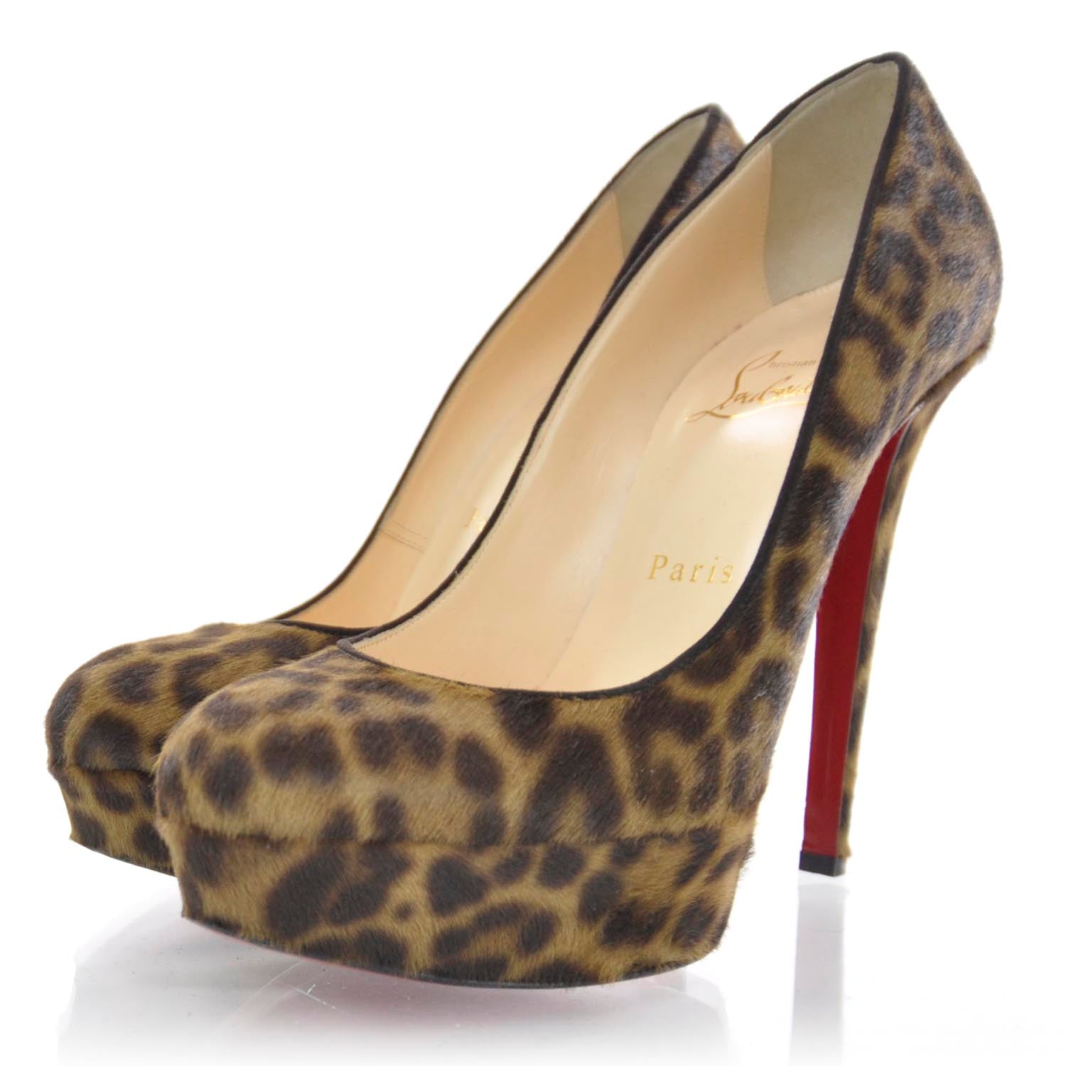 Christian Louboutin Calf Hair Leopard Bianca 140 Pumps 37.5 Leopard 2 of 6
