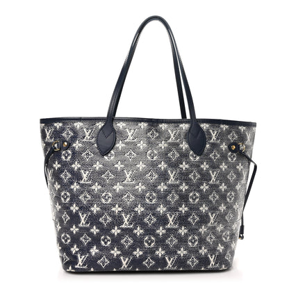 Louis Vuitton Monoglam Neverfull MM Blue 1 of 11