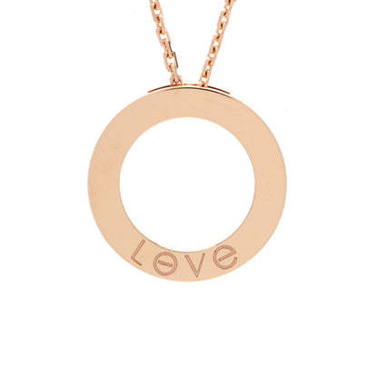 Cartier 18K Pink Gold Diamond LOVE Paved Necklace 3 of 6
