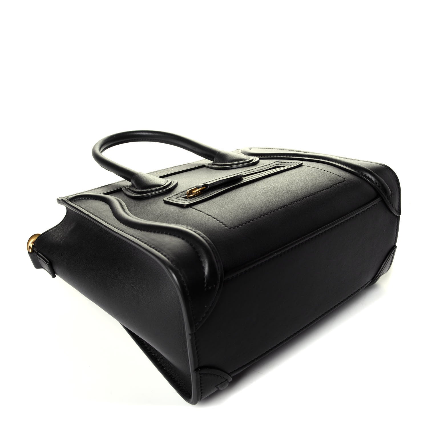 Celine Smooth Calfskin Nano Luggage Black 4 of 9